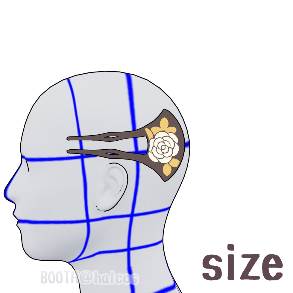 【3D】アクセサリー/かんざし/バチ型