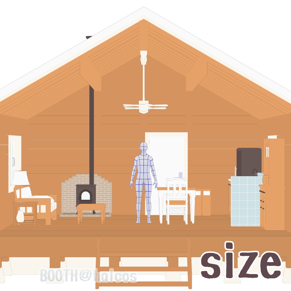 【3D】舞台/LDK/ログハウス