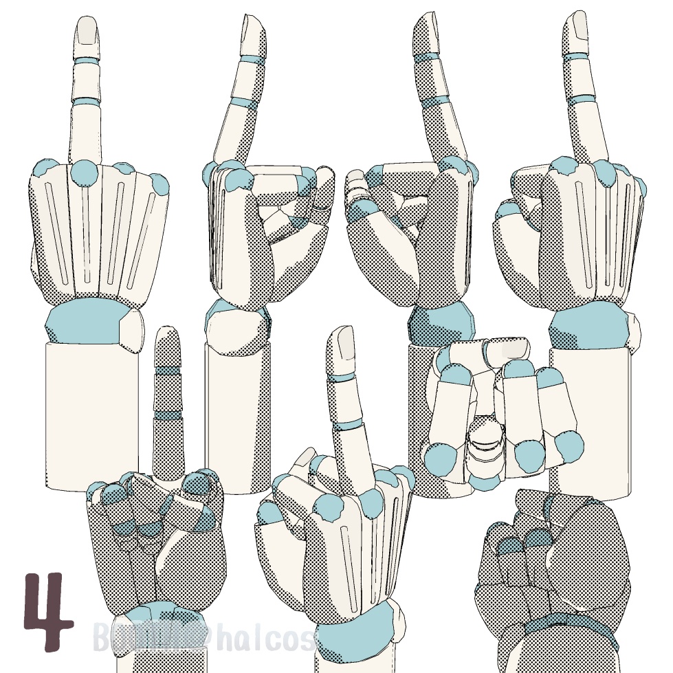 【3D】アタリ用/手/ポーズ集(17種)