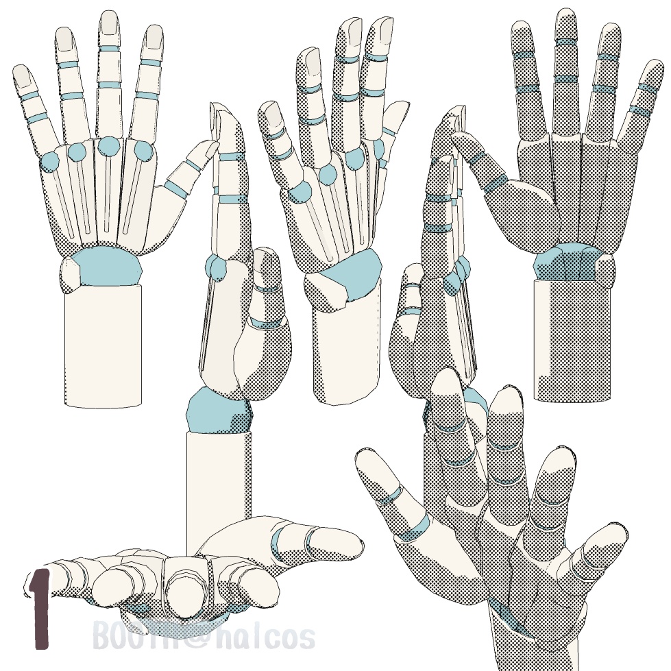 【3D】アタリ用/手/ポーズ集(15種)