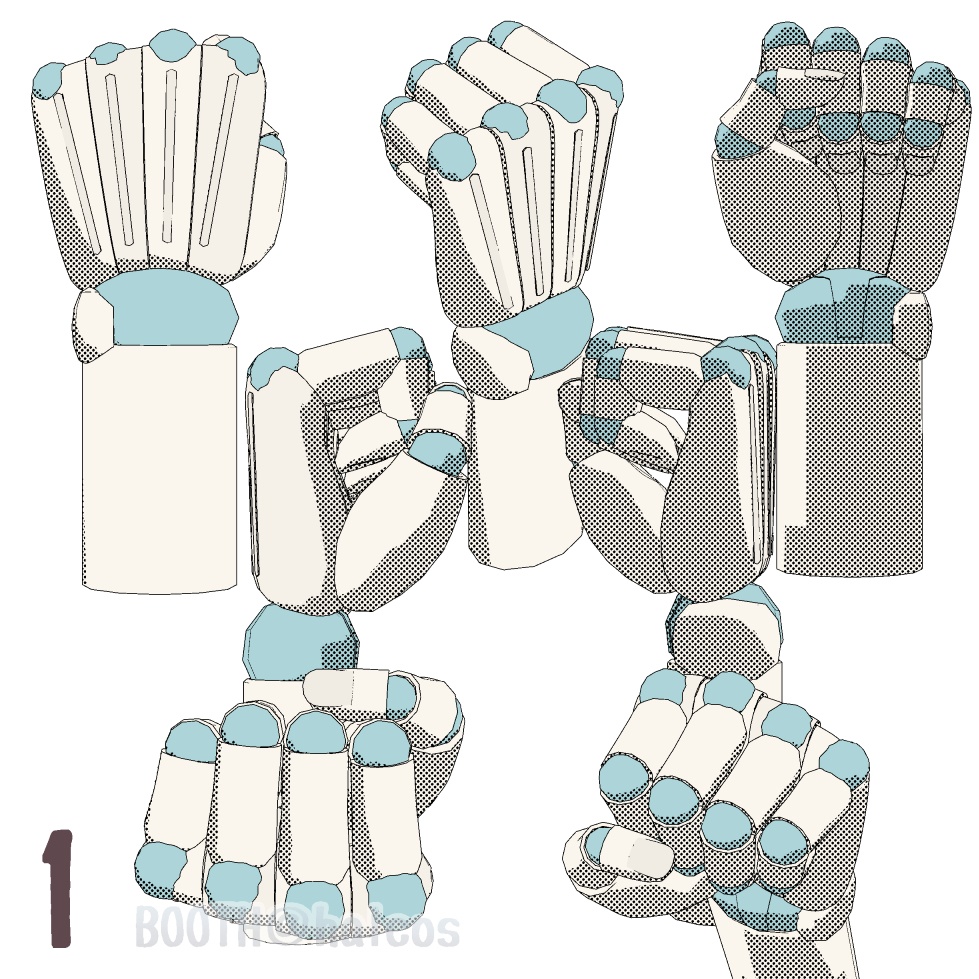 【3D】アタリ用/手/ポーズ集(15種)