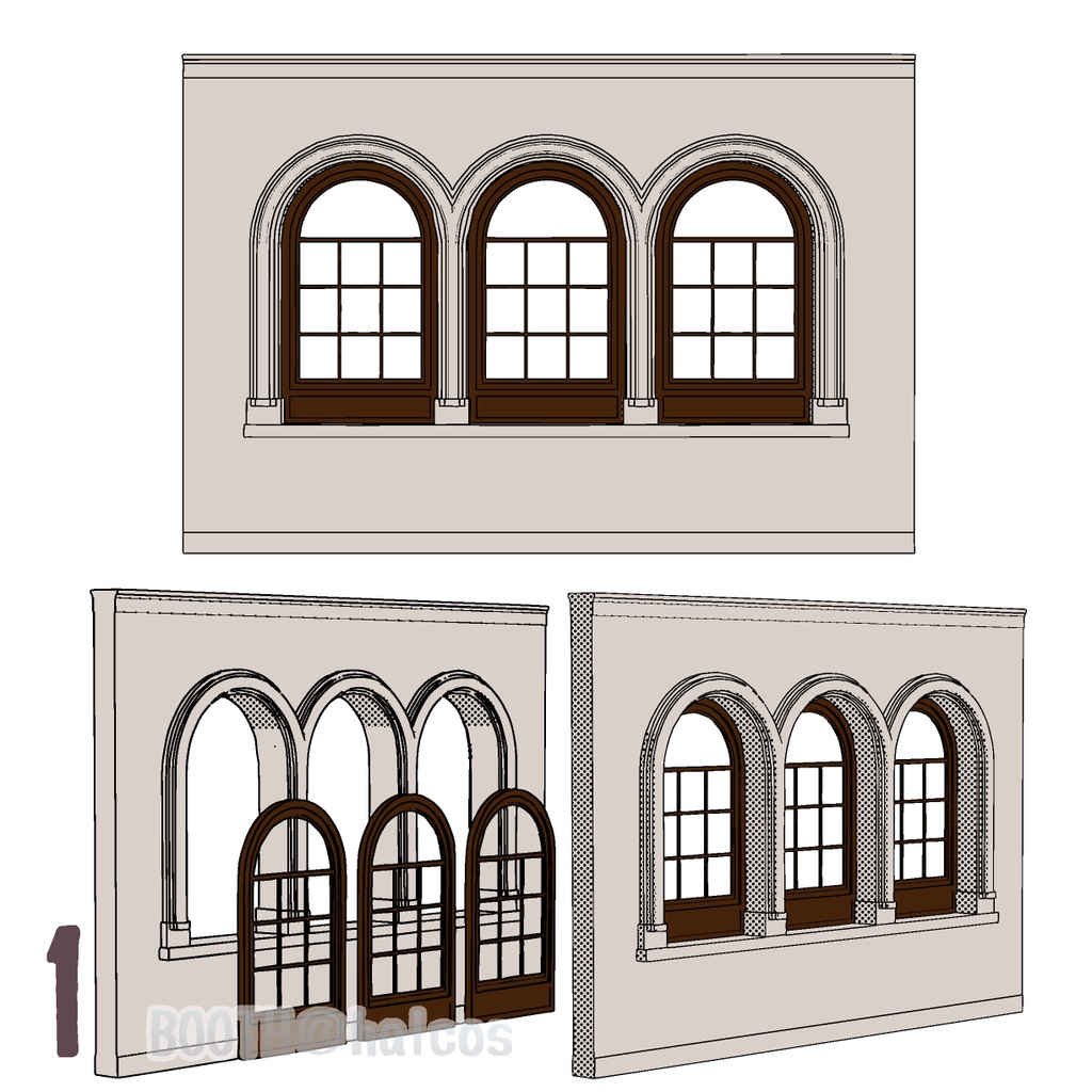 【3D】豪華な窓