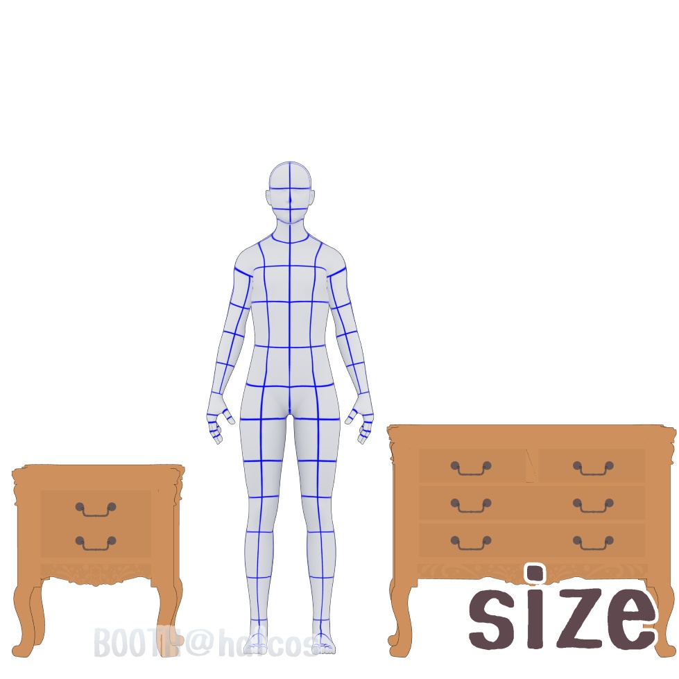 【3D】家具/豪華なチェスト(3種)