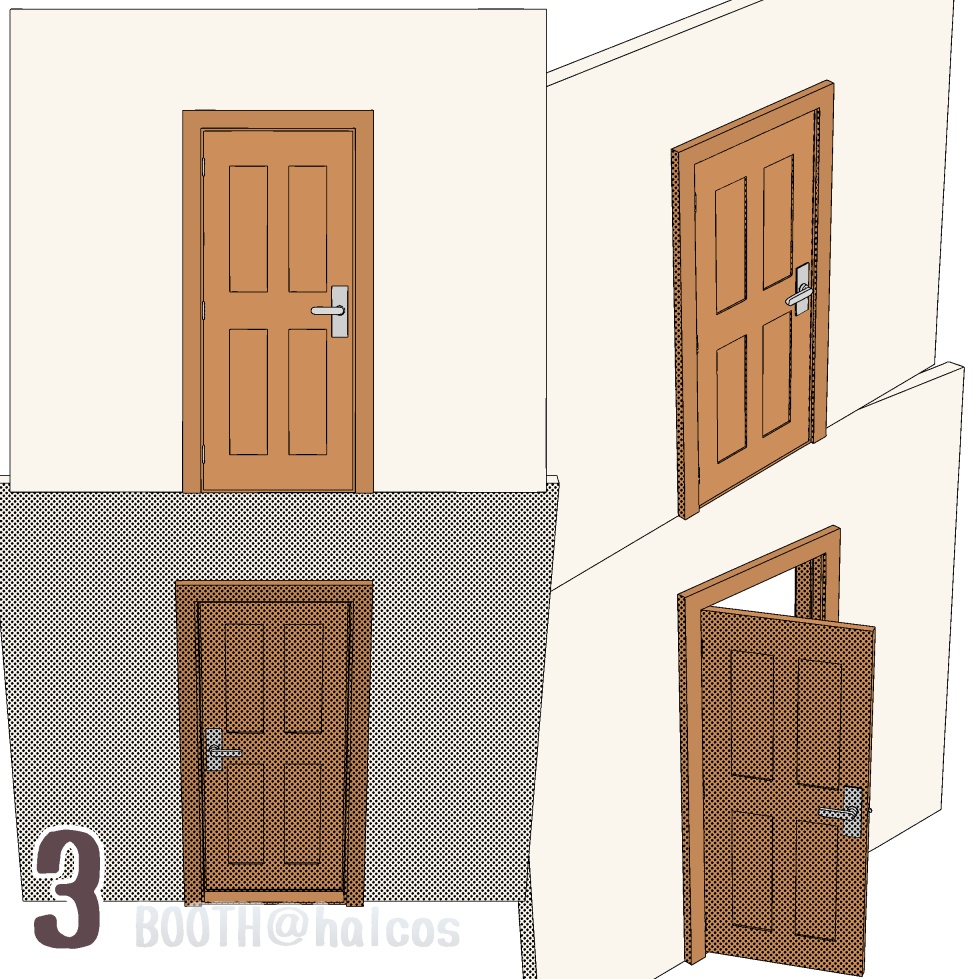 【3D】小道具/ドア/屋内用