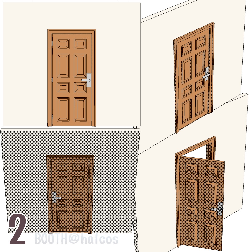 【3D】小道具/ドア/屋内用