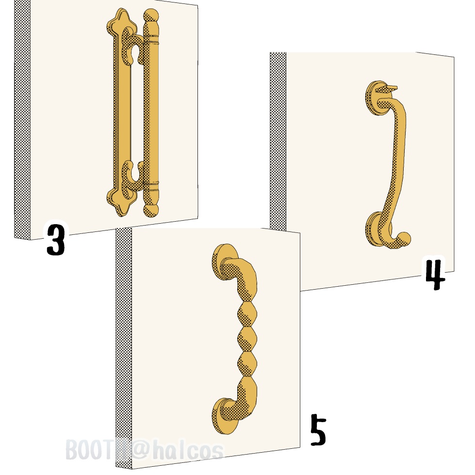 【3D】小道具/ドアノブ(全10種)