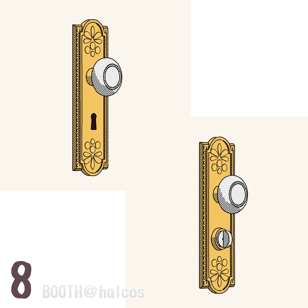 【3D】小道具/ドアノブ(全10種)