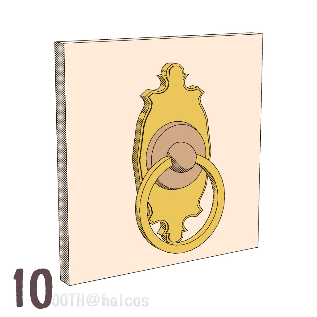 【3D】ドアノブ(全10種)