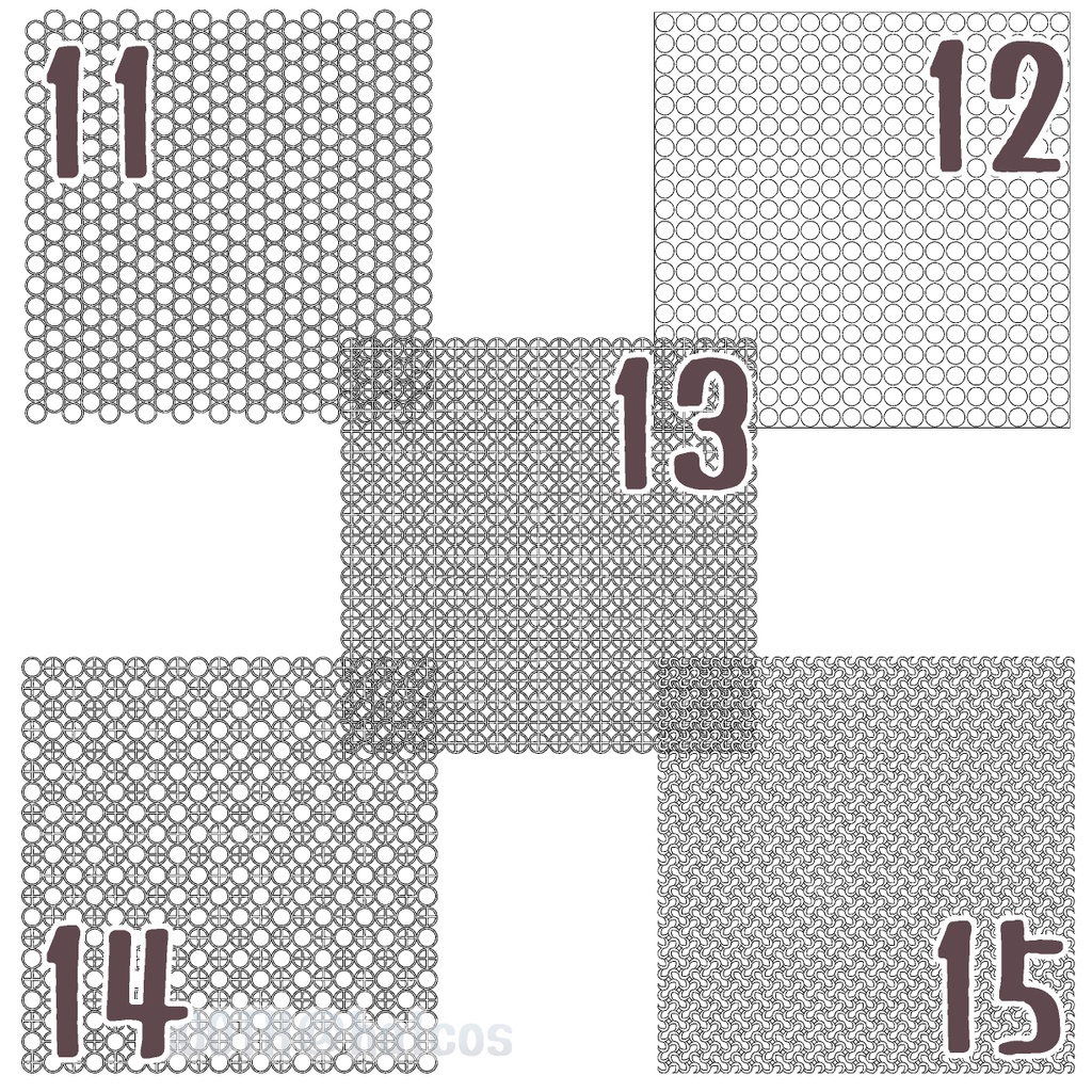 【3D】パターン/アタリ用/格子(15種)