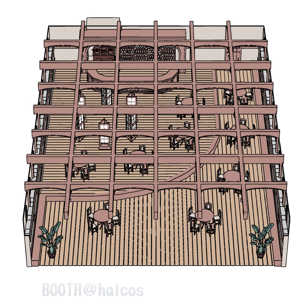 【3D】冒険者ギルド/内観