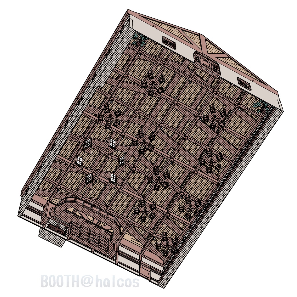 【3D】冒険者ギルド/内観