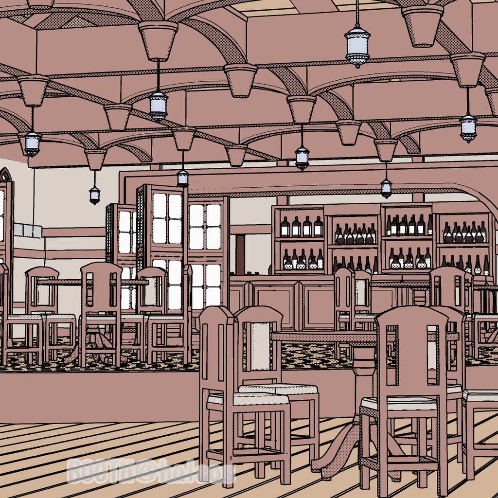 【3D】冒険者ギルド/内観