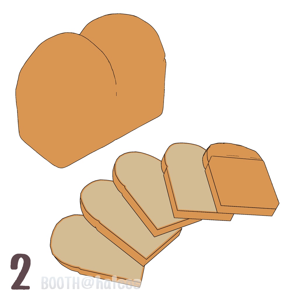 【3D】パン/イギリス系(6種)