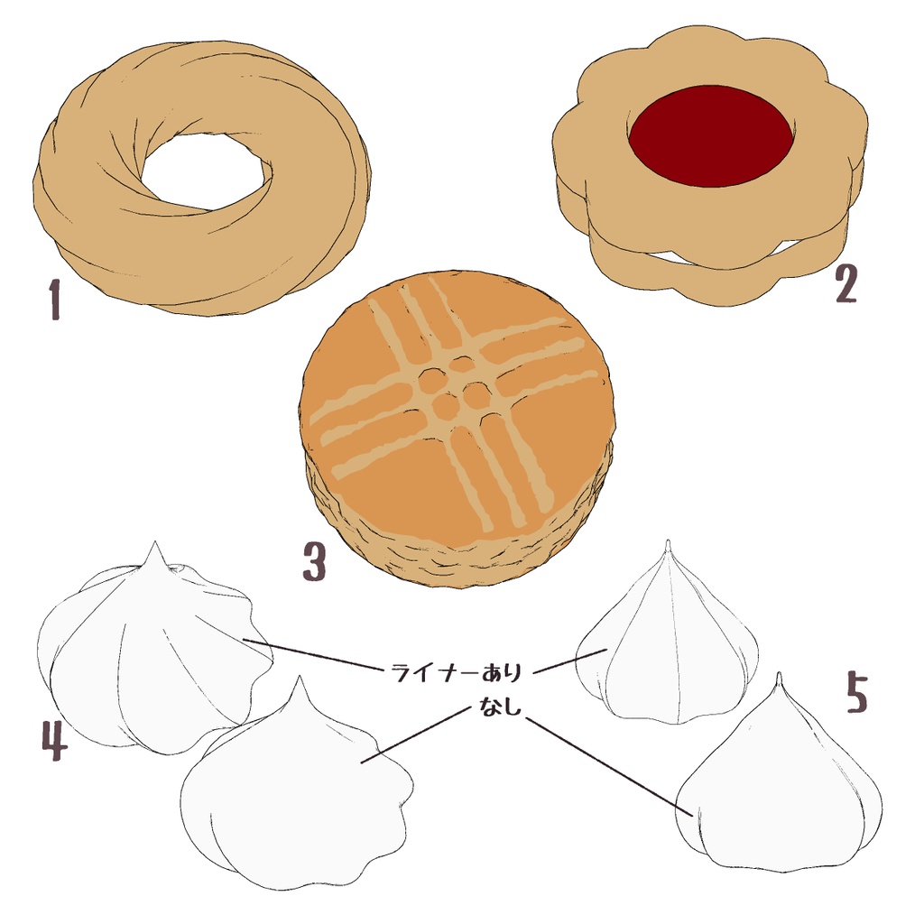 【3D】お菓子/おいしいクッキー(全20種)
