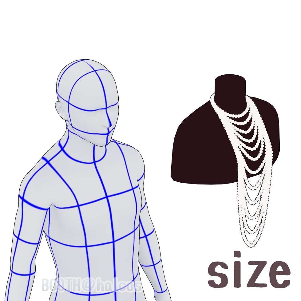 【3D】アクセサリー/ネックレス/基本形(5種)