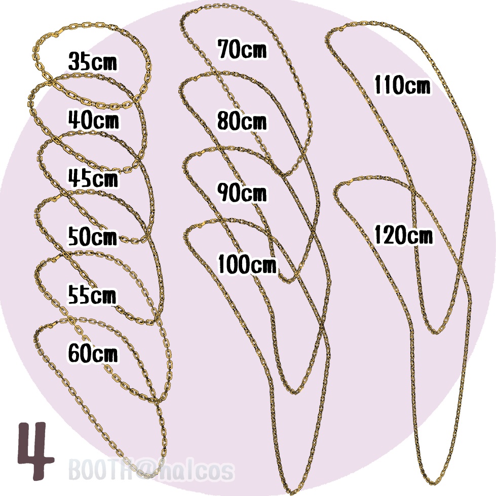 【3D】アクセサリー/ネックレス/基本形(5種)