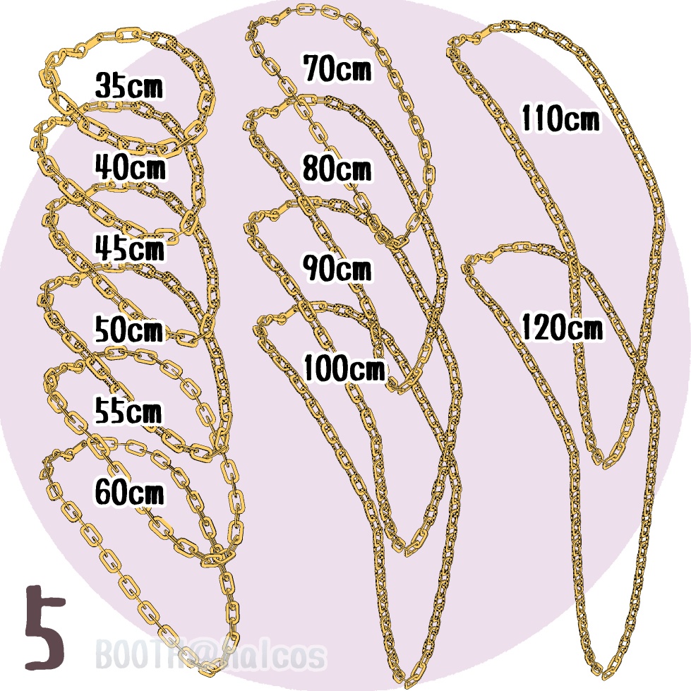 【3D】アクセサリー/ネックレス/基本形(5種)