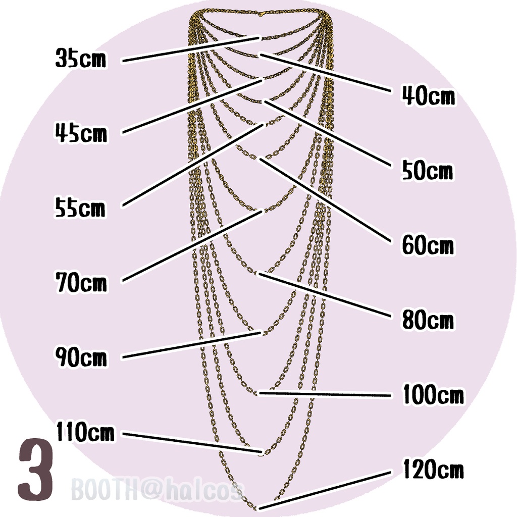 【3D】アクセサリー/ネックレス/基本形(5種)