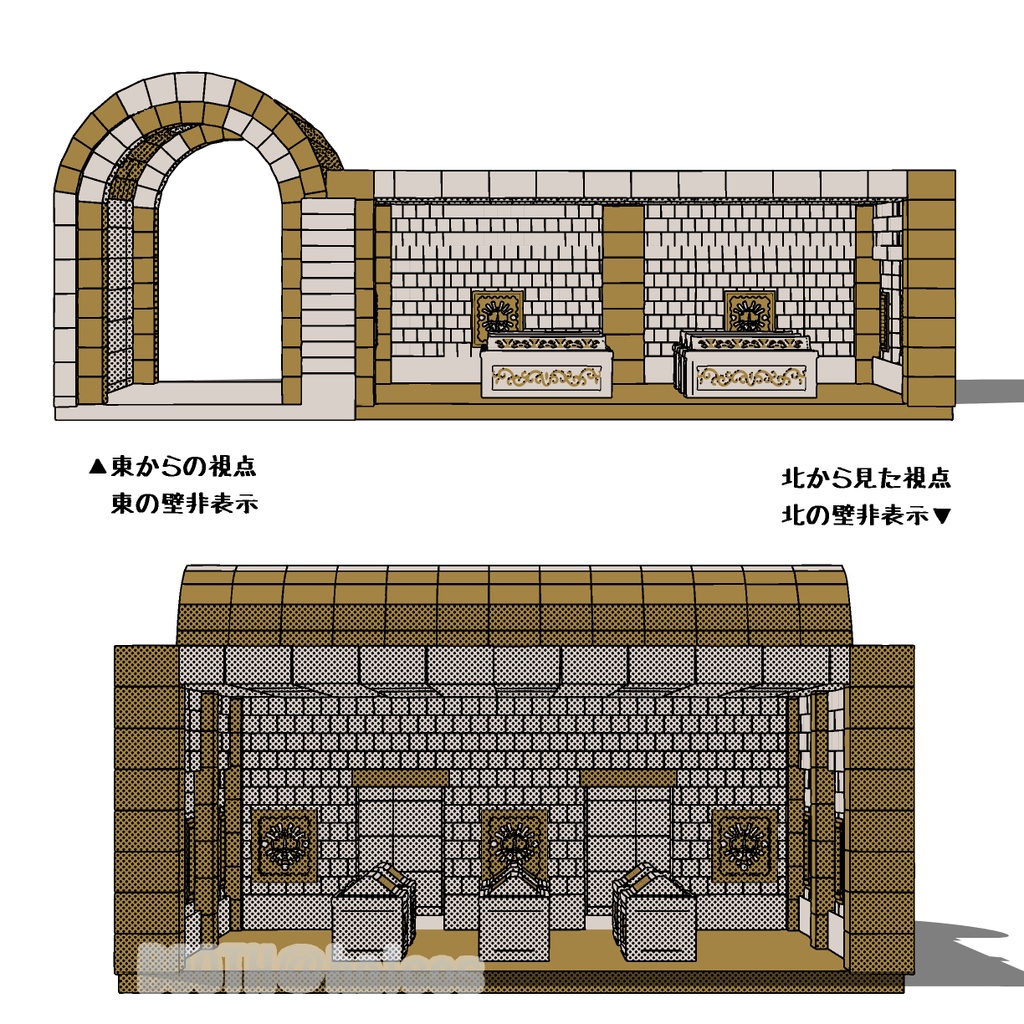 【3D】ダンジョン/地下迷宮/D:地下墓地