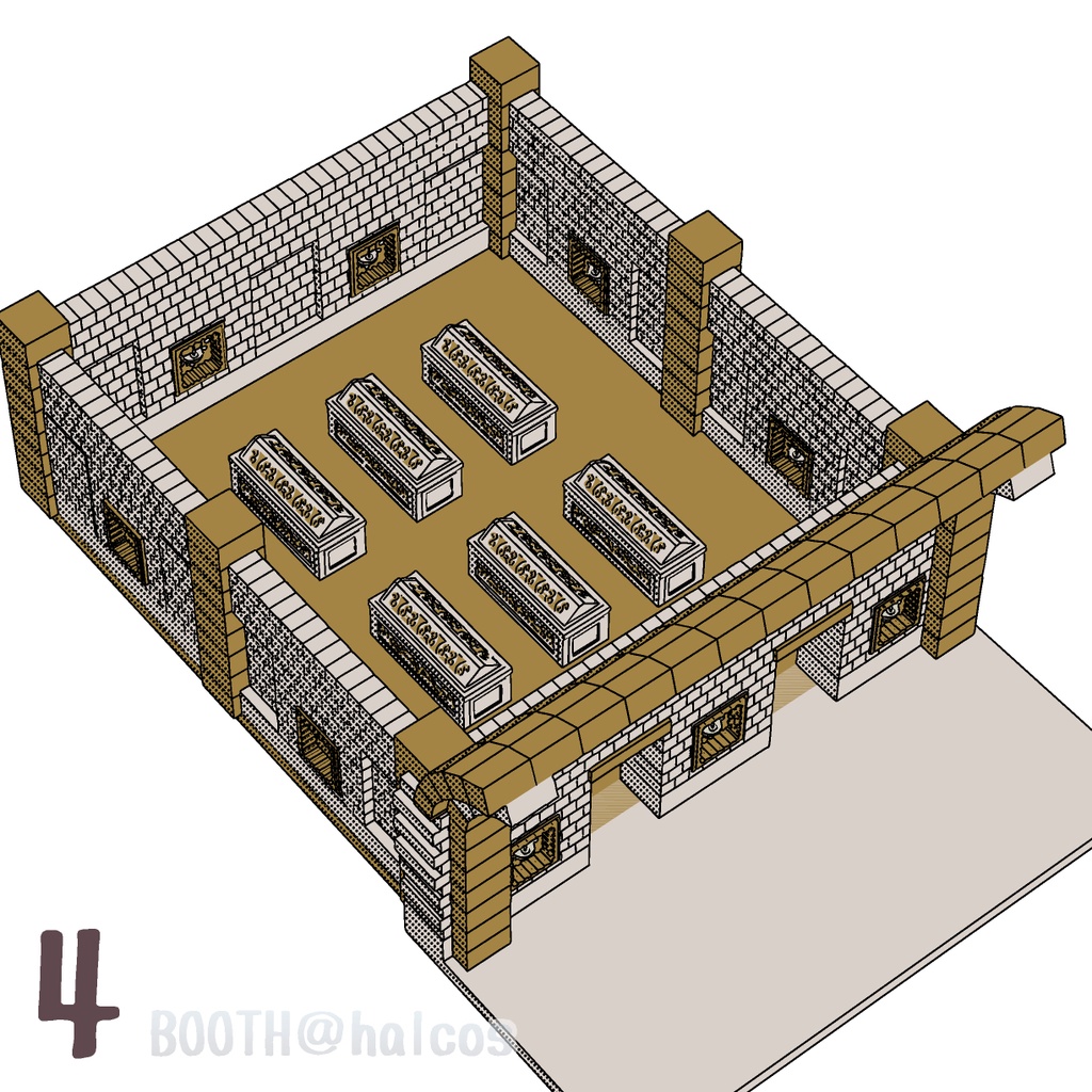 【3D】ダンジョン/地下迷宮/A-Fセット