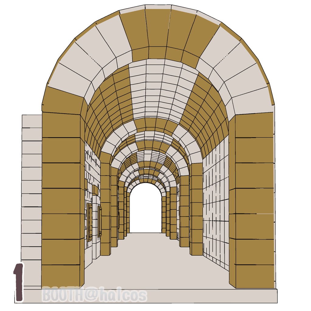 【3D】ダンジョン/地下迷宮/A-Fセット