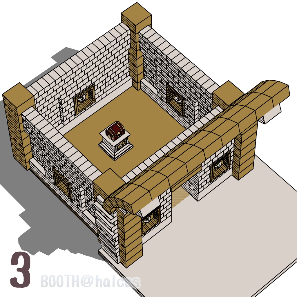 【3D】ダンジョン/地下迷宮/A-Fセット