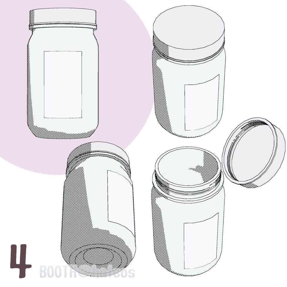 【3D】小物/瓶/広口瓶