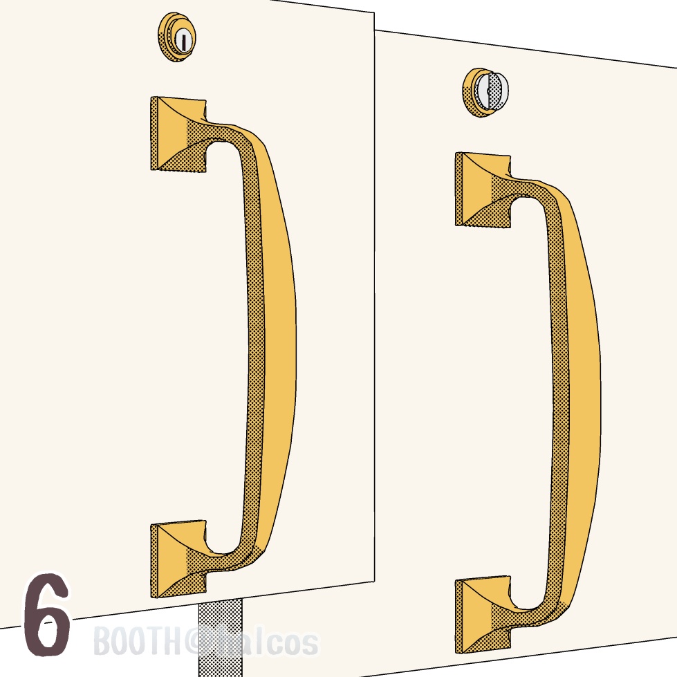 【3D】小道具/ドアノブ2(全10種)