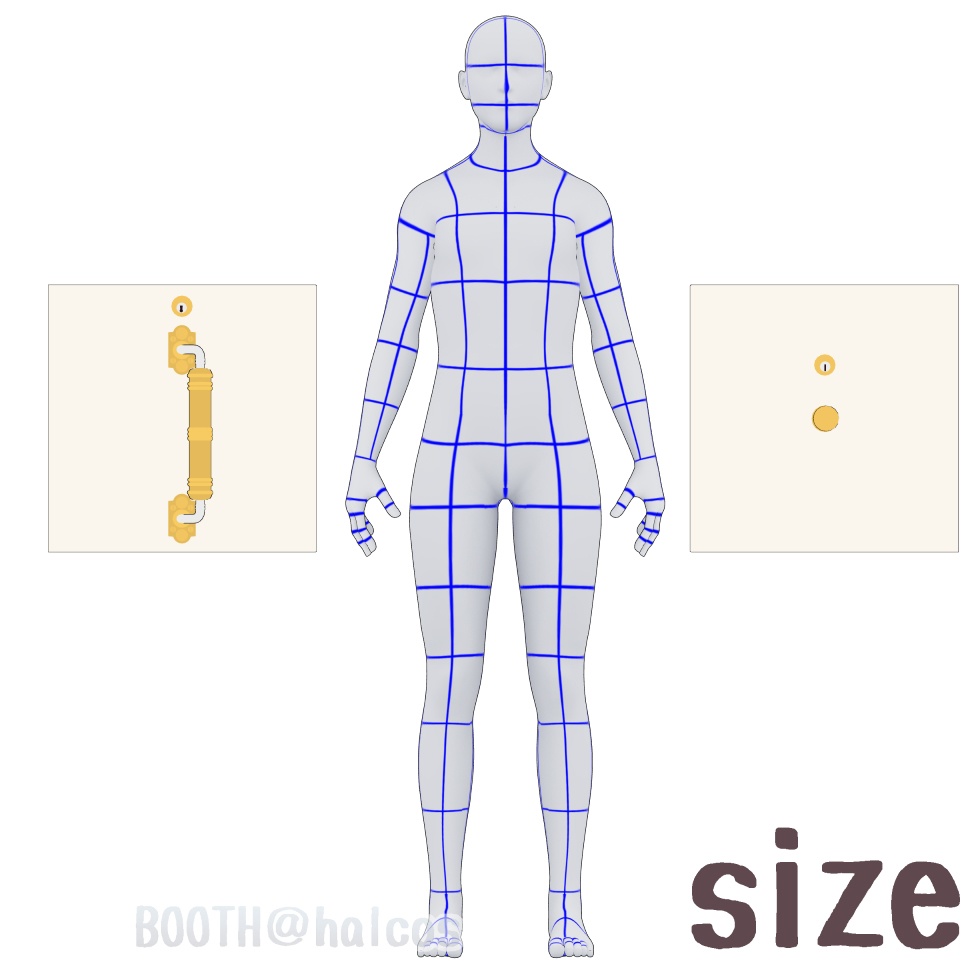 【3D】小道具/ドアノブ2(全10種)