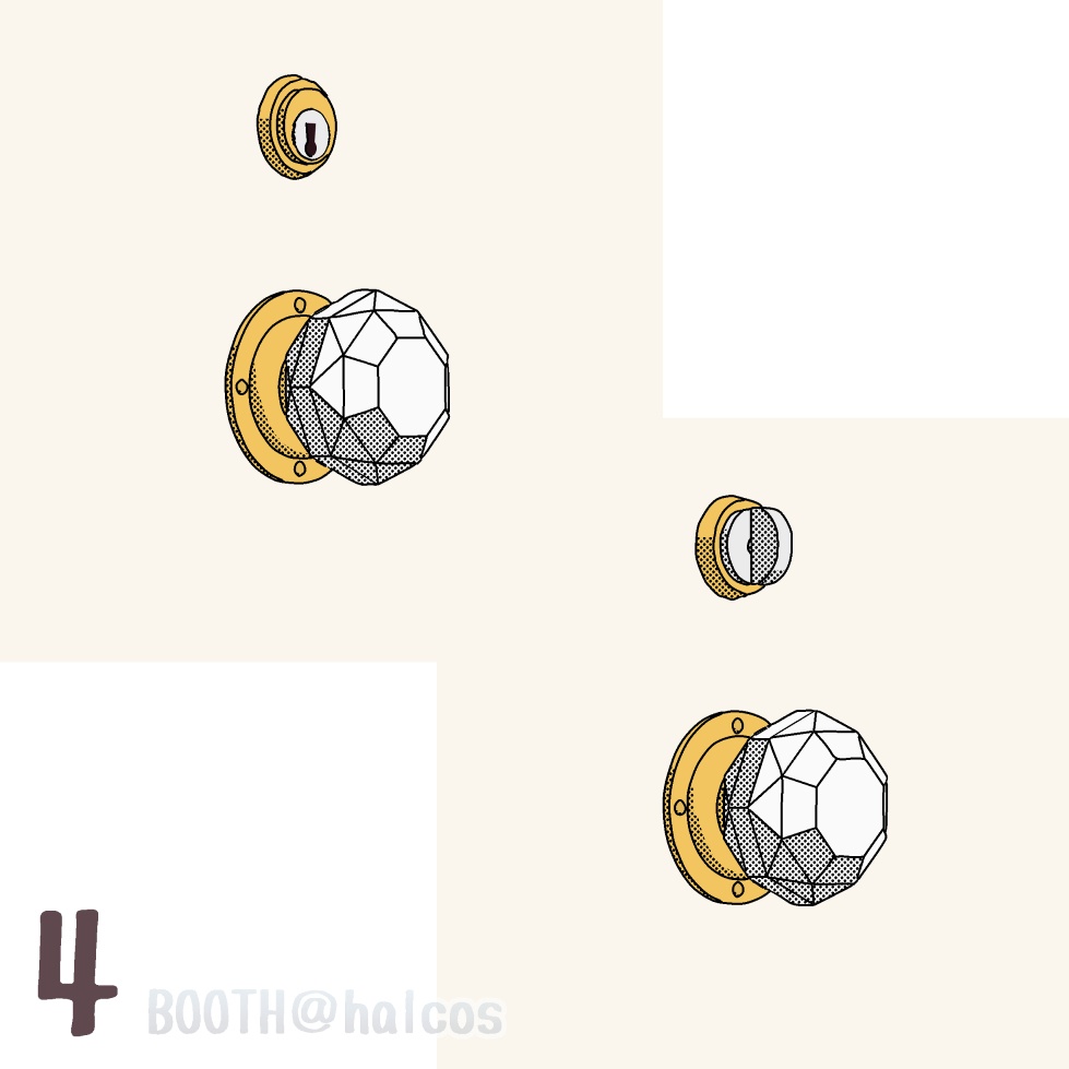 【3D】小道具/ドアノブ2(全10種)