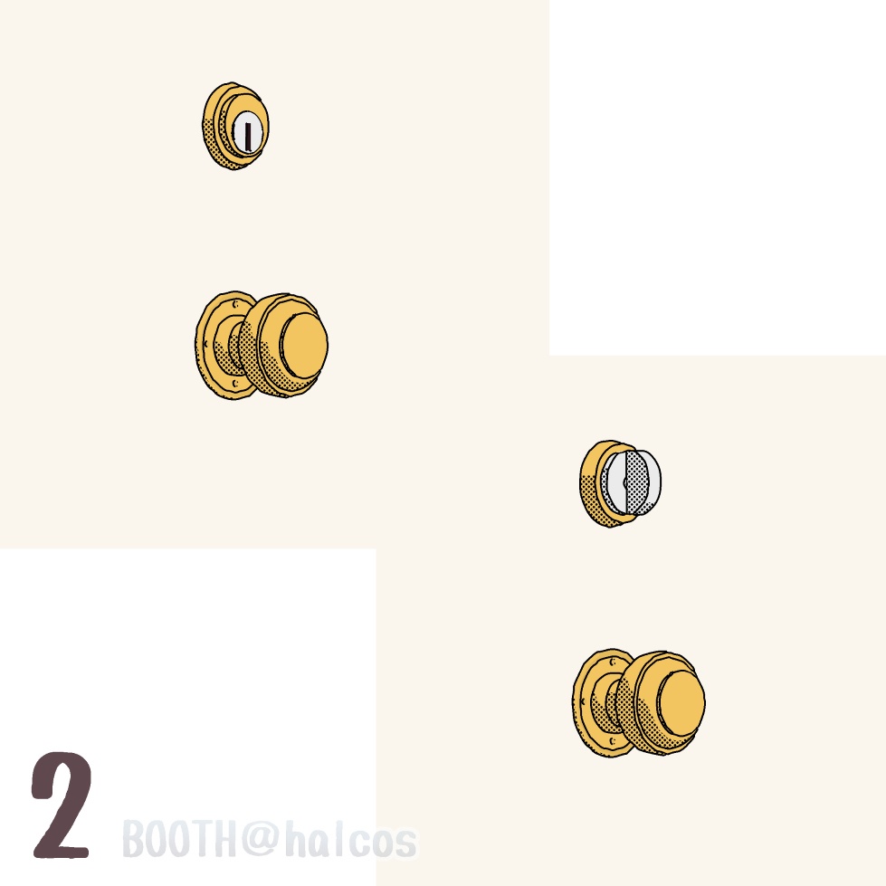 【3D】小道具/ドアノブ2(全10種)