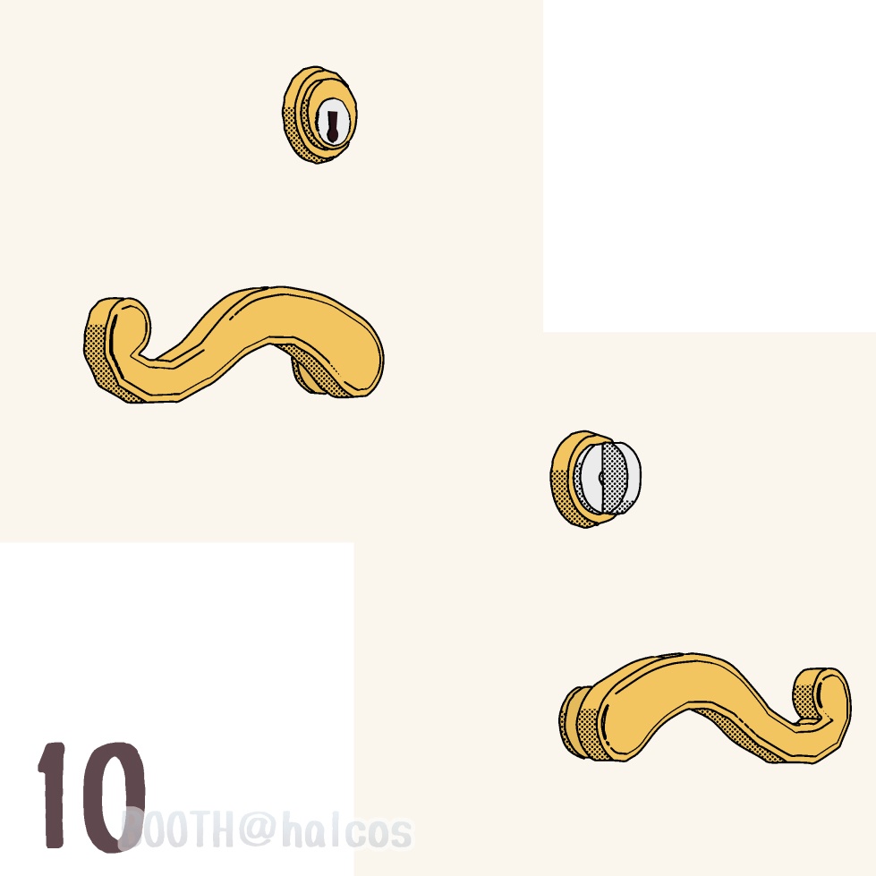 【3D】小道具/ドアノブ2(全10種)