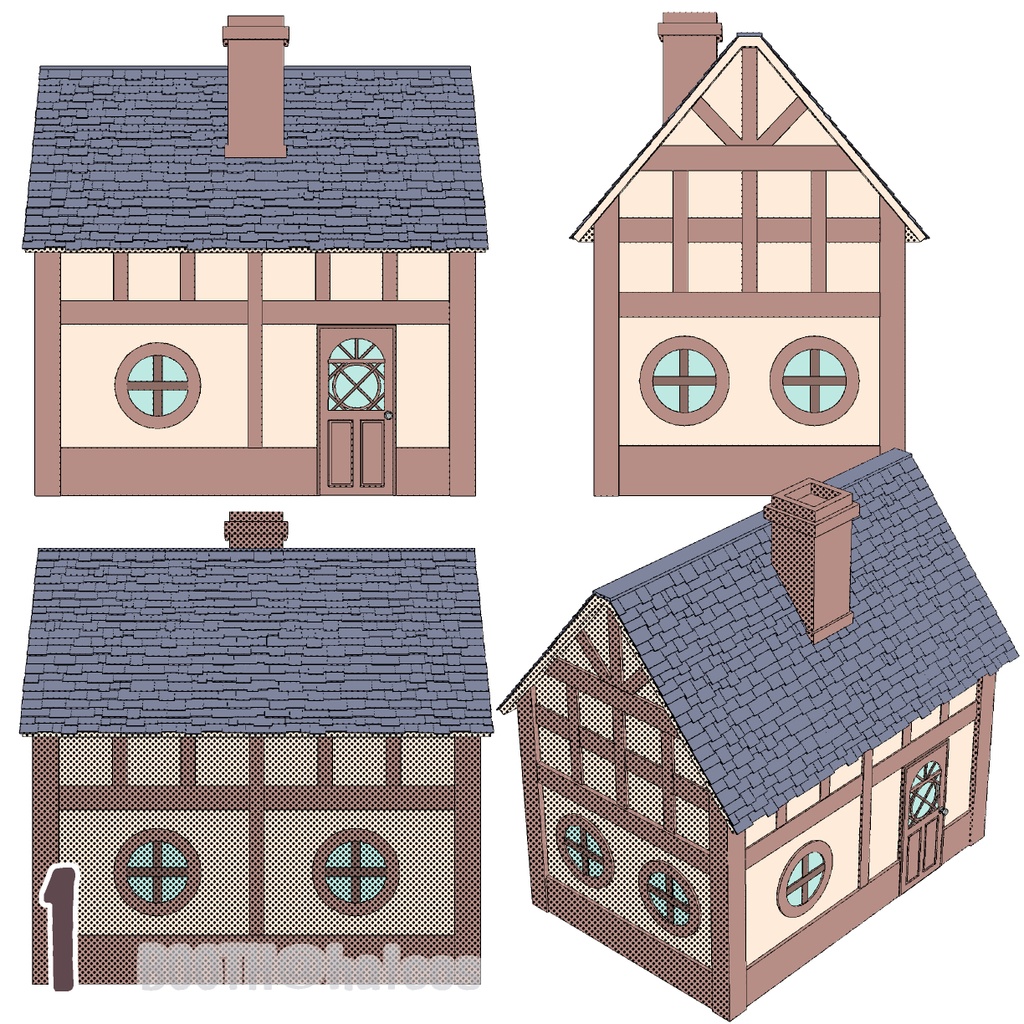 【3D】民家/ファンタジー風1-7