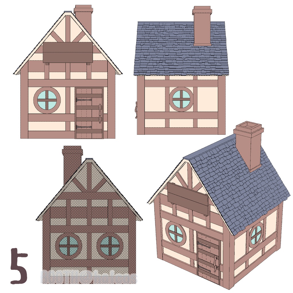 【3D】民家/ファンタジー風1-7