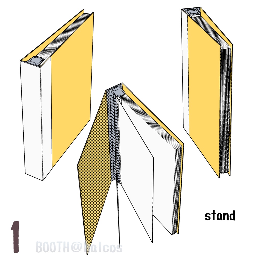 【3D】バインダー(開/閉/立)