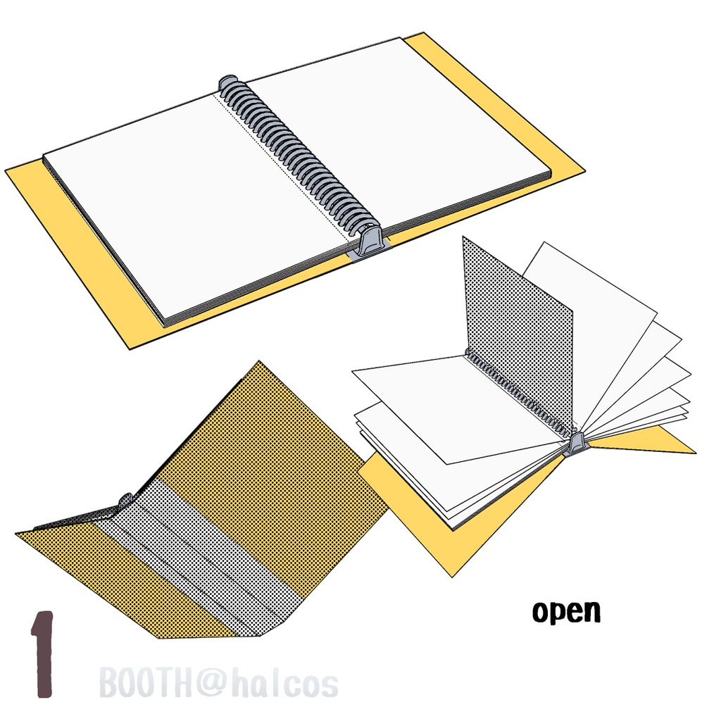 【3D】バインダー(開/閉/立)