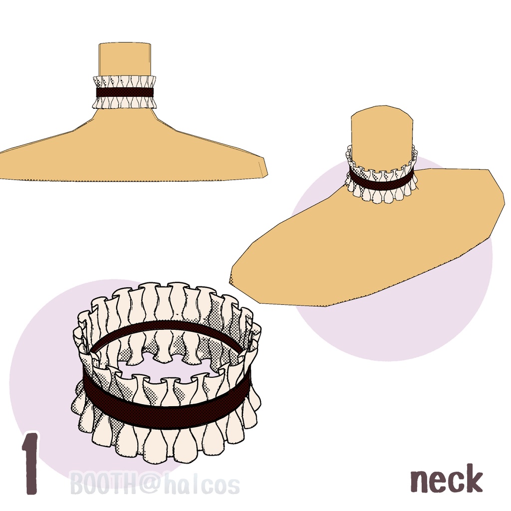 【3D】服飾/フリル(3種)