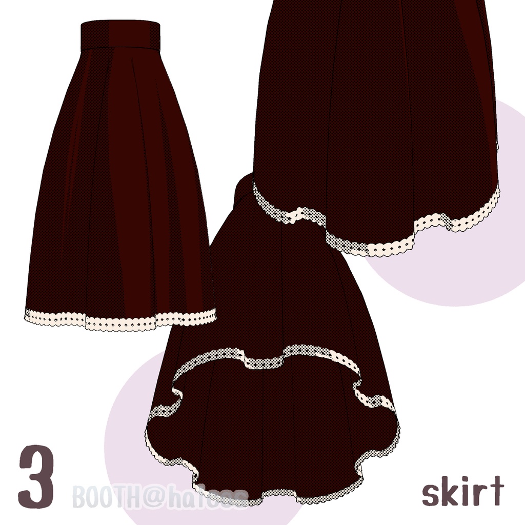 【3D】服飾/フリル(3種)