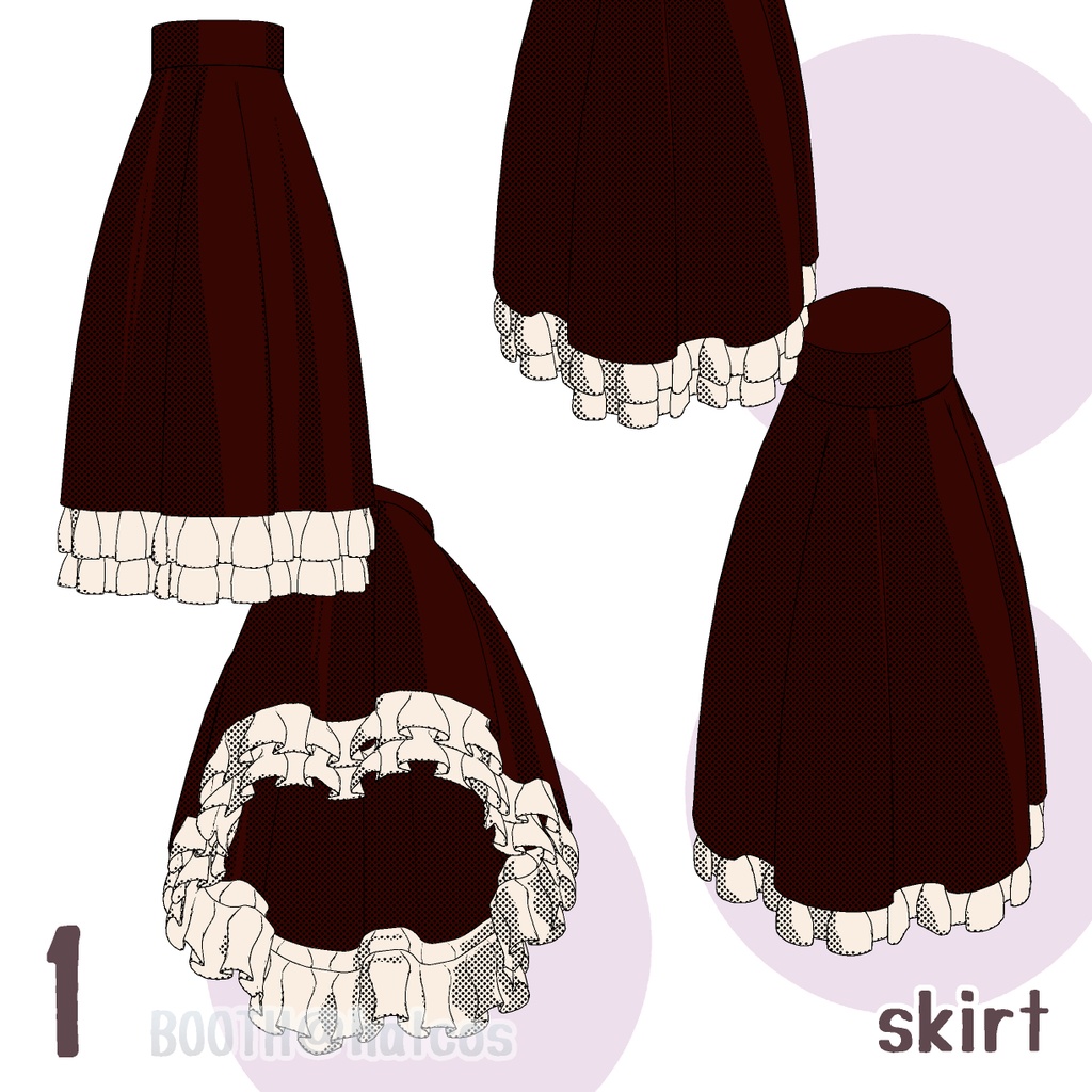 【3D】服飾/フリル(3種)