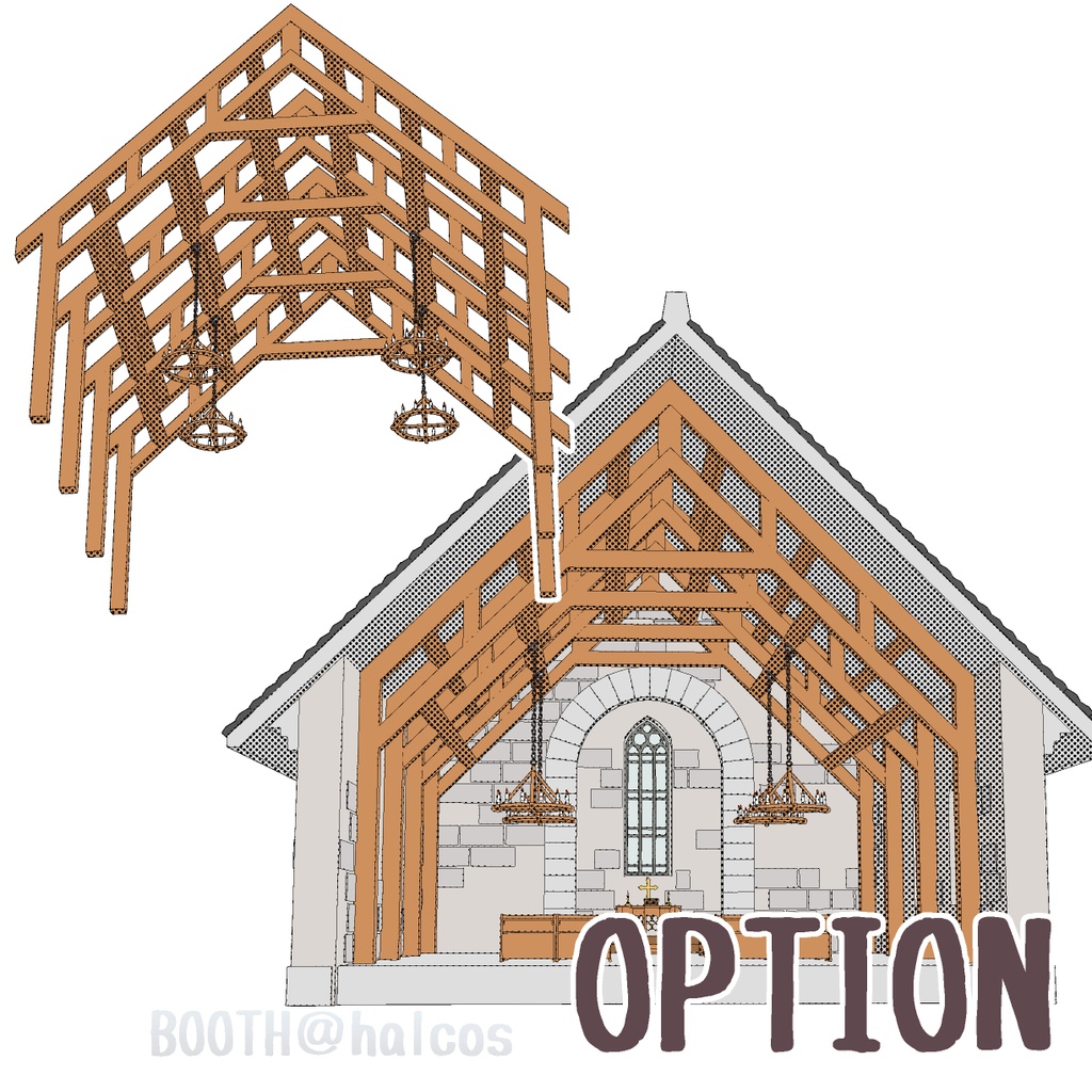 【3D】舞台/教会+墓地(+OPTION)