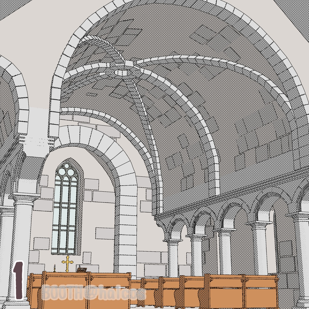 【3D】舞台/教会+墓地(+OPTION)