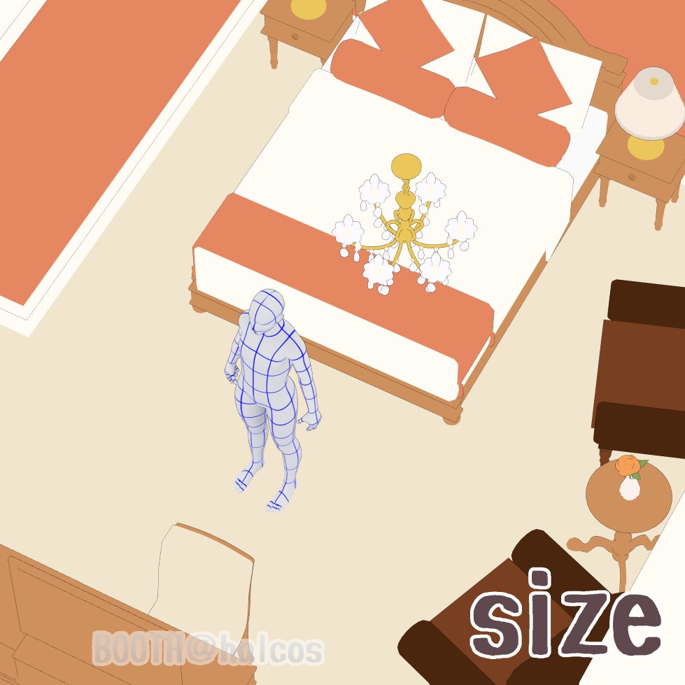 【3D】舞台/ホテルの客室/外国風