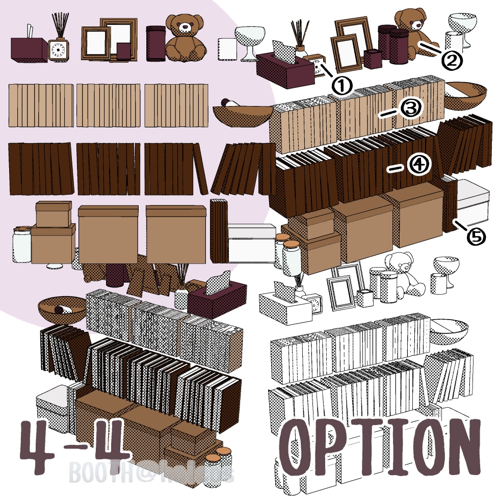 【3D】家具/棚/シンプル/〇×〇