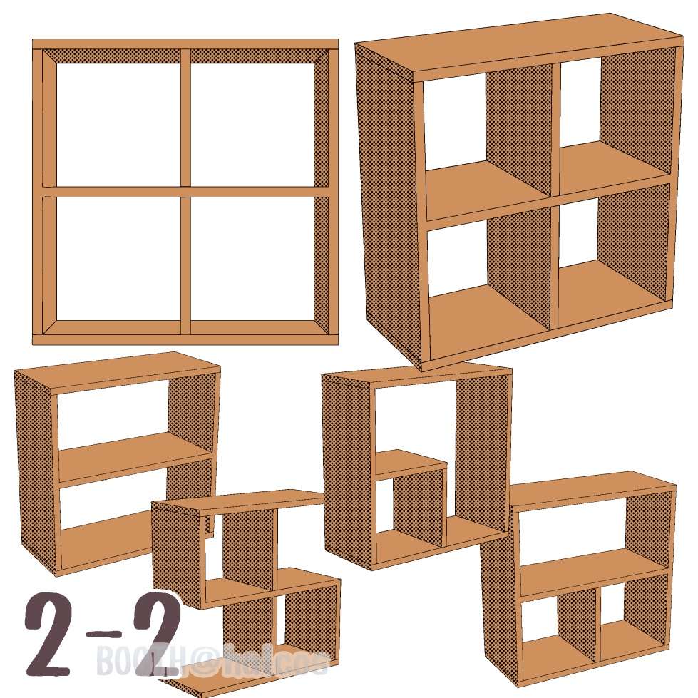 【3D】家具/棚/シンプル/〇×〇