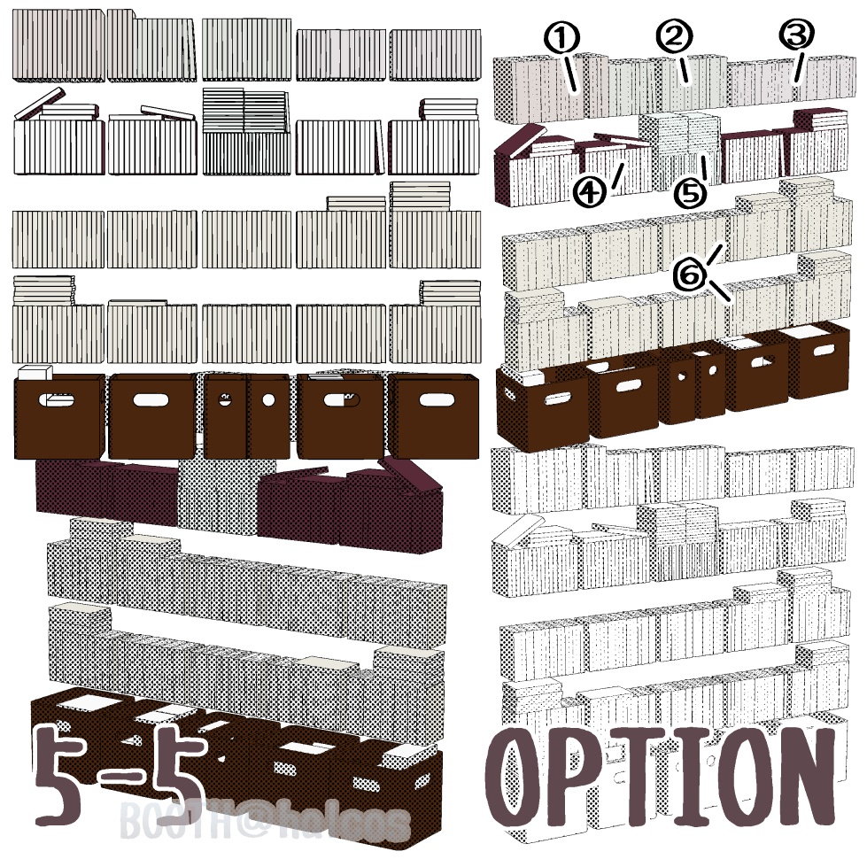 【3D】家具/棚/シンプル/〇×〇