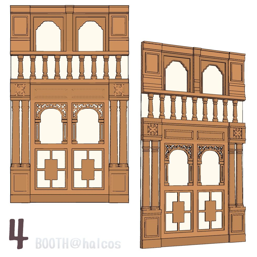 【3D】壁の装飾/豪華