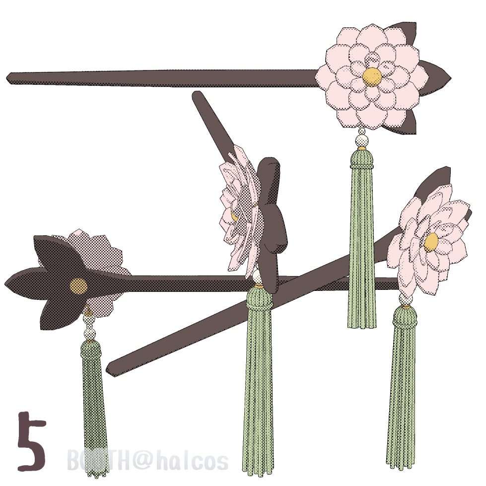 【3D】アクセサリー/かんざし/1本軸