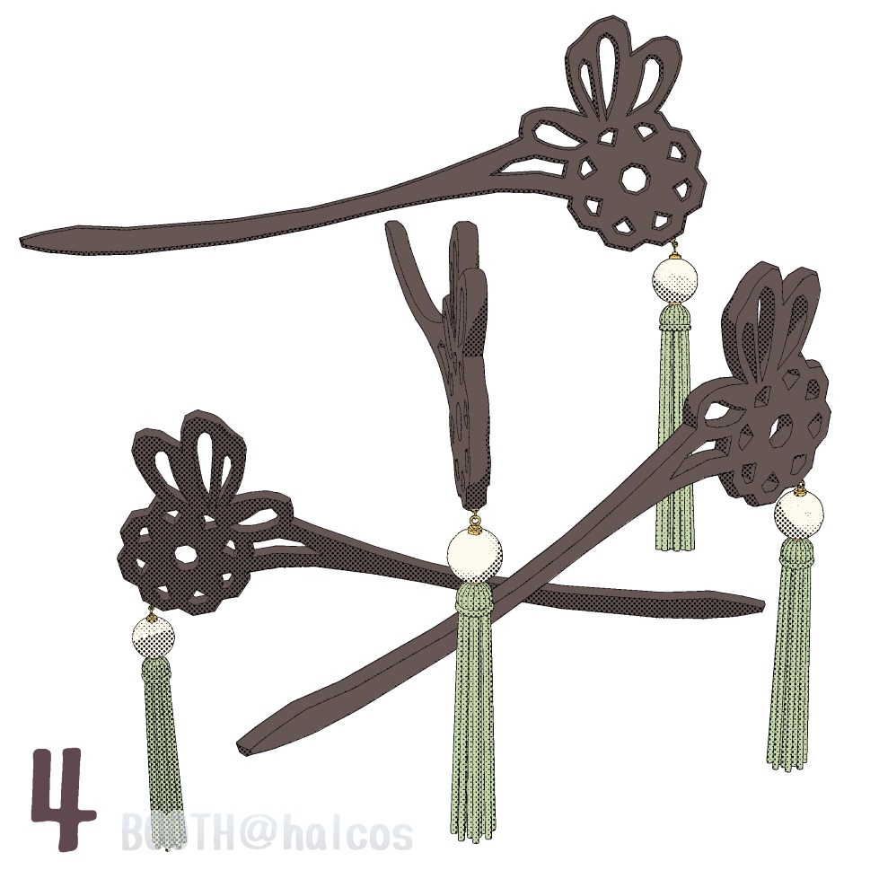 【3D】アクセサリー/かんざし/1本軸