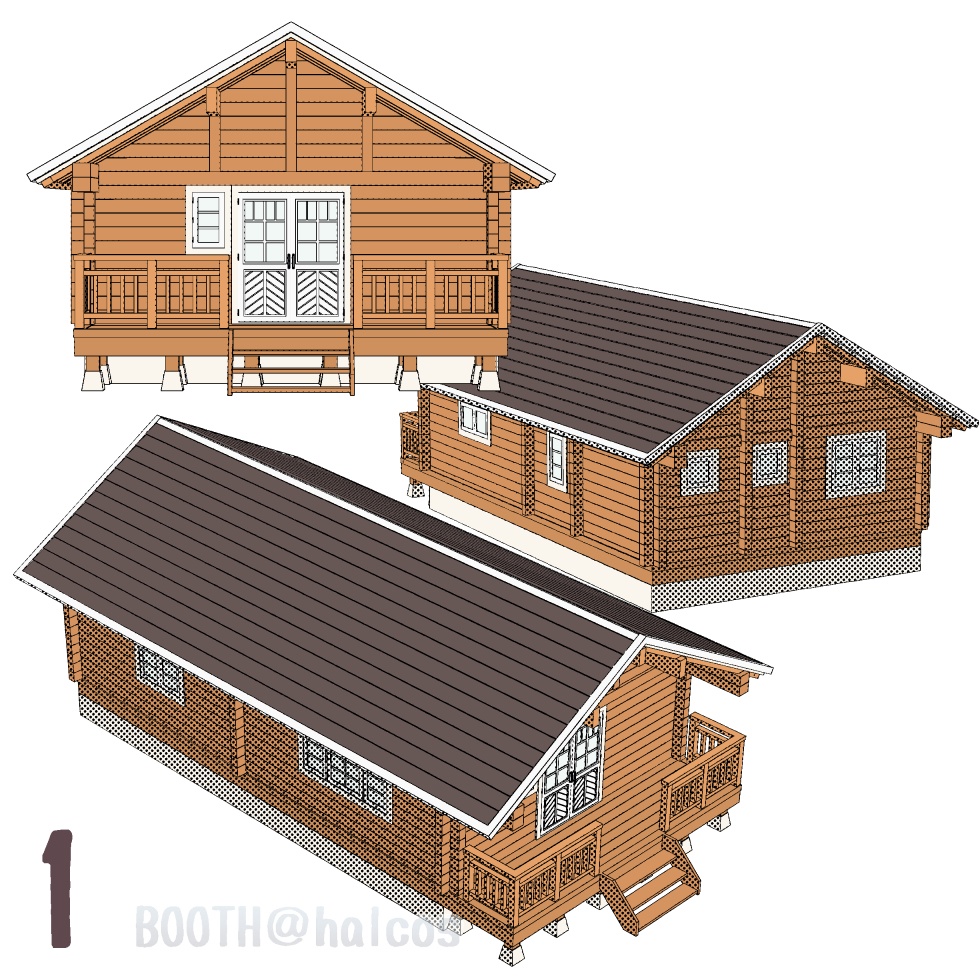 【3D】舞台/ログハウス