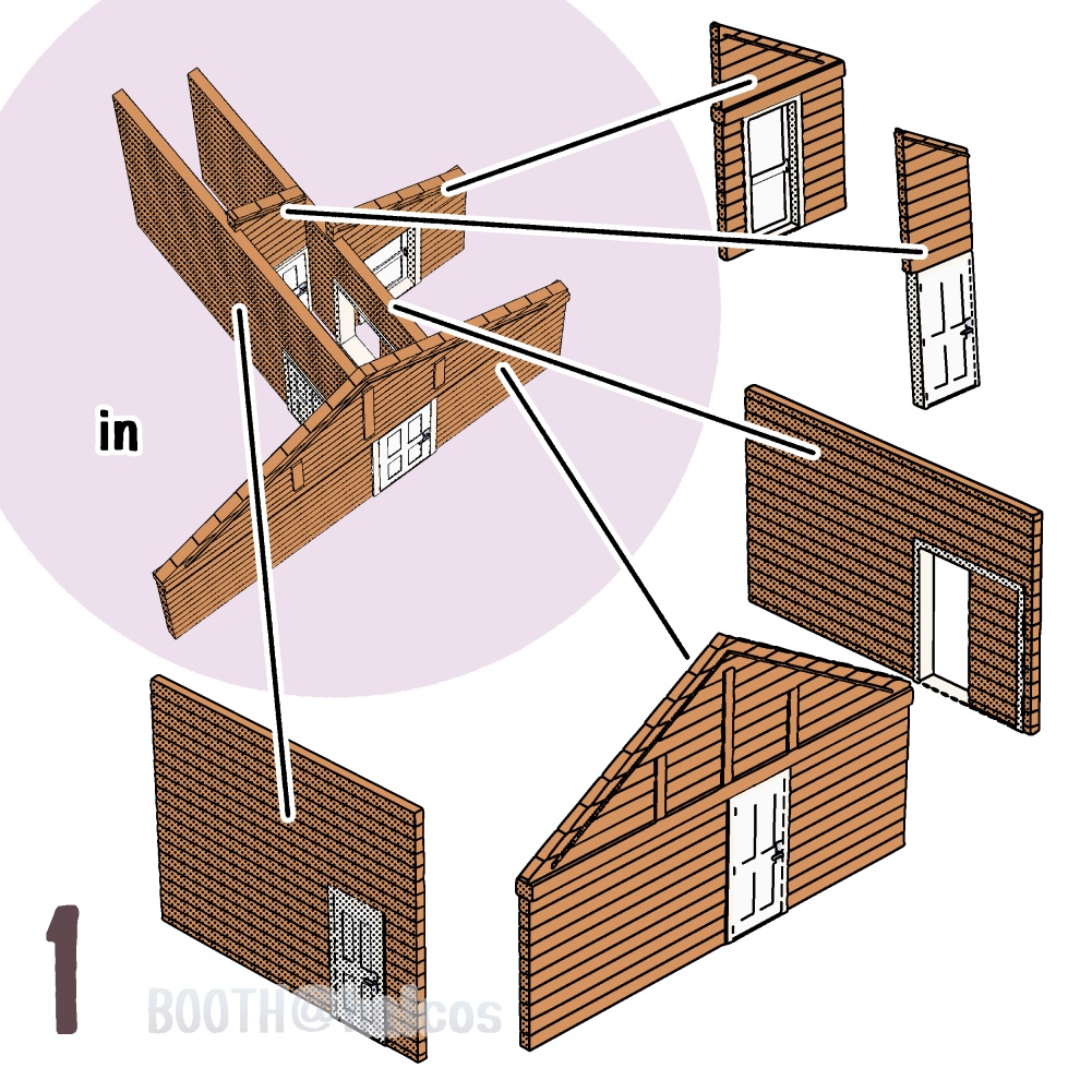 【3D】舞台/ログハウス